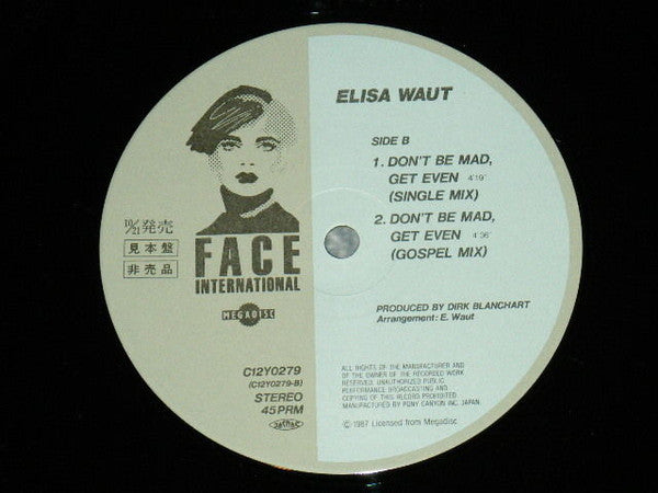 Elisa Waut - Don't Be Mad, Get Even (Vinyl, 12", 45 RPM, Maxi-Single, Promo) Near Mint (NM or M-) / Near Mint (NM or M-)