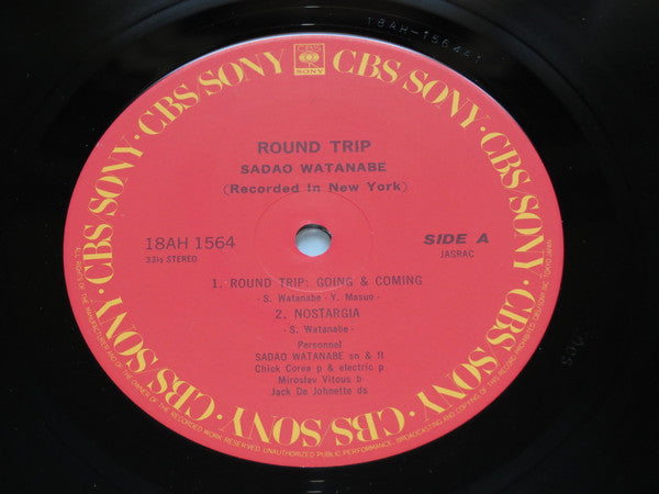 Sadao Watanabe - Round Trip (Vinyl, LP, Album, Reissue) Very Good Plus (VG+) / Very Good Plus (VG+)