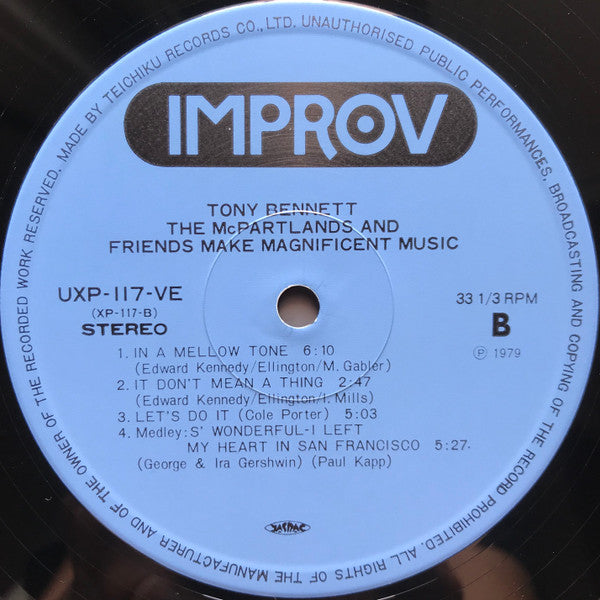 Tony Bennett - Tony Bennett/The McPartlands And Friends Make Magnificent Music (Vinyl, LP, Album, Stereo) Very Good Plus (VG+) / Very Good Plus (VG+)