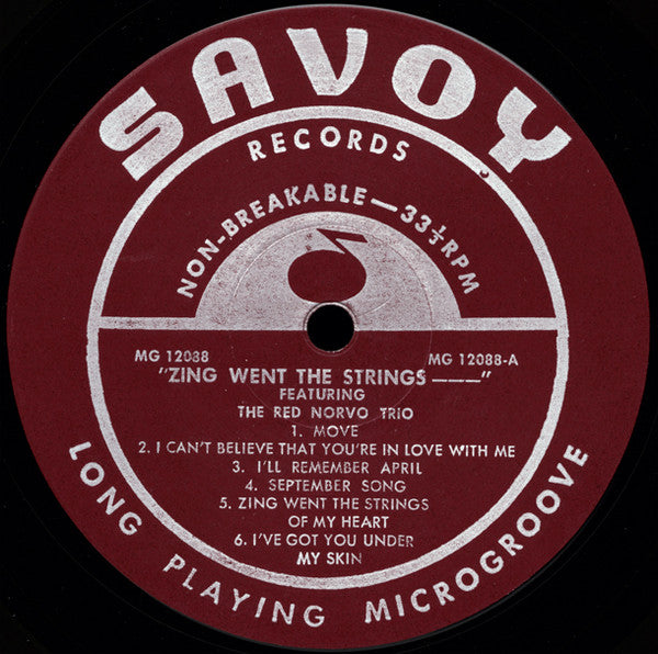 The Red Norvo Trio - Move! (Vinyl, LP, Album, Mono) Very Good Plus (VG+) / Very Good Plus (VG+)