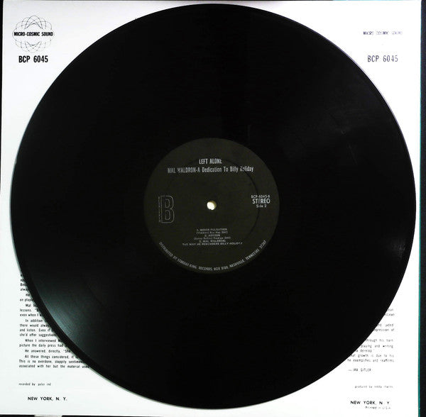 Mal Waldron - Left Alone (Vinyl, LP, Album, Repress, Stereo) Very Good (VG) / Very Good (VG)