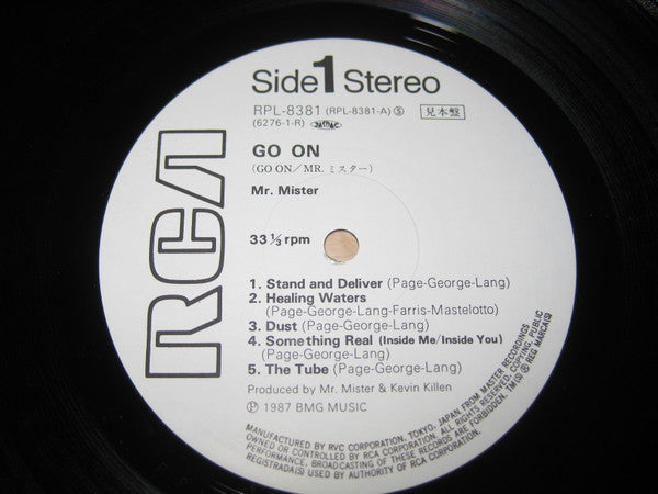 Mr. Mister - Go On ... (Vinyl, LP, Album, Promo) Near Mint (NM or M-) / Very Good Plus (VG+)