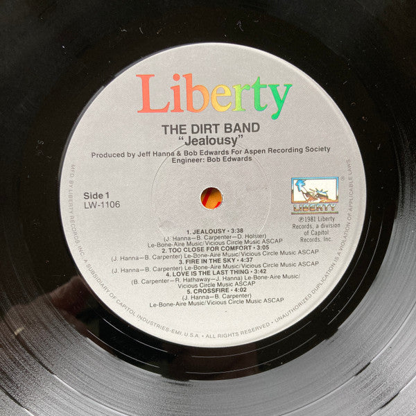 The Dirt Band - Jealousy (Vinyl, LP, Album) Very Good Plus (VG+) / Very Good Plus (VG+)