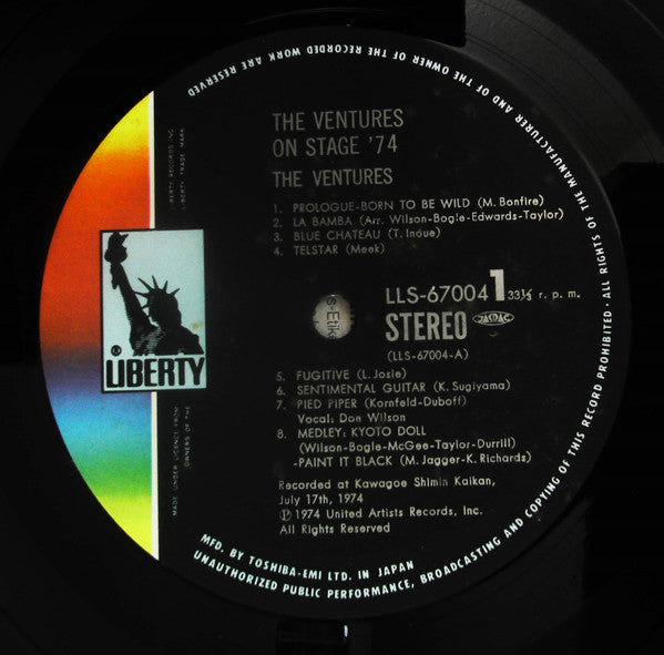 The Ventures - The Ventures On Stage '74 (2xVinyl, LP) Very Good (VG) / Very Good (VG)