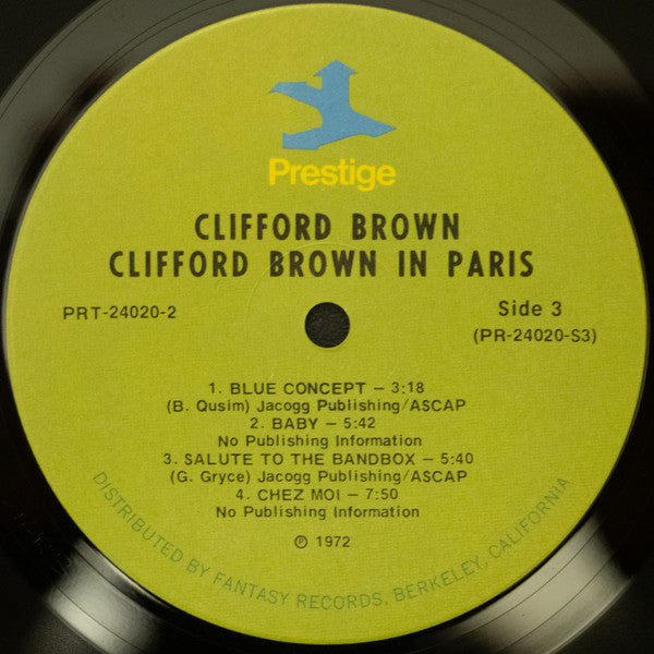 Clifford Brown - Clifford Brown In Paris (2xVinyl, LP, Compilation, Mono) Very Good Plus (VG+) / Good Plus (G+)
