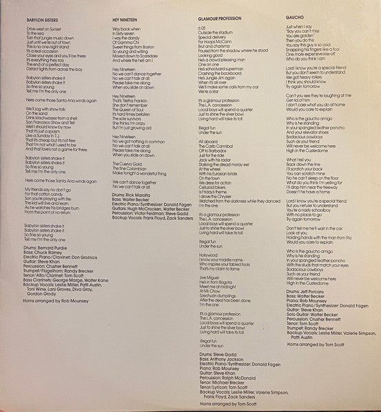 Steely Dan - Gaucho (Vinyl, LP, Album) Very Good Plus (VG+) / Very Good Plus (VG+)