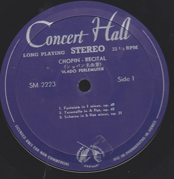 Frédéric Chopin - Recital (Vinyl, LP, Stereo) Very Good Plus (VG+) / Very Good (VG)