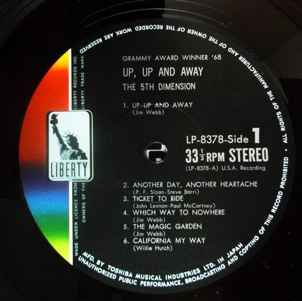 The Fifth Dimension - Up, Up And Away (Vinyl, LP, Album, Stereo) Very Good Plus (VG+) / Very Good (VG)