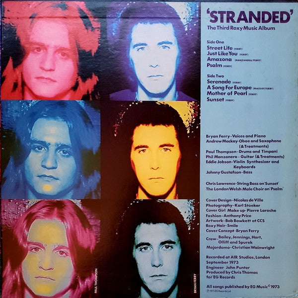 Roxy Music - Stranded (Vinyl, LP, Album, Reissue, Stereo) Very Good Plus (VG+) / Very Good (VG)