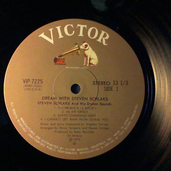 Stephen Schlaks - Dream With Schlaks Stephen (Vinyl, LP, Album, Stereo) Very Good Plus (VG+) / Very Good Plus (VG+)