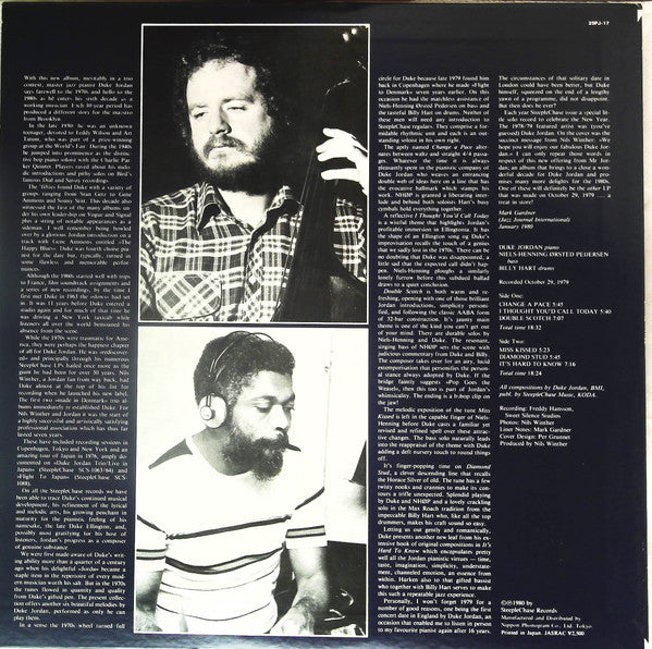 Duke Jordan Trio - Change A Pace (Vinyl, LP, Album, Stereo) Very Good Plus (VG+) / Very Good Plus (VG+)