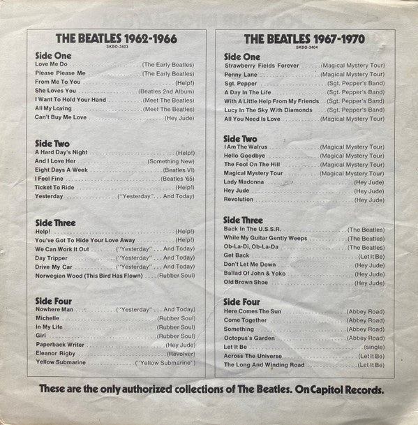 The Beatles - 1962-1966 (2xVinyl, LP, Compilation) Very Good Plus (VG+) / Very Good Plus (VG+)
