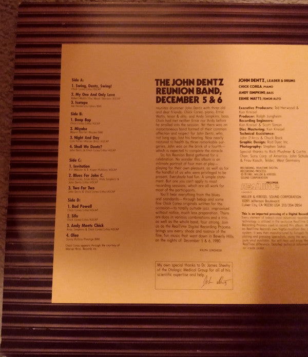 The John Dentz Reunion Band - December 5 & 6 (2xVinyl, LP) Very Good Plus (VG+) / Very Good (VG)