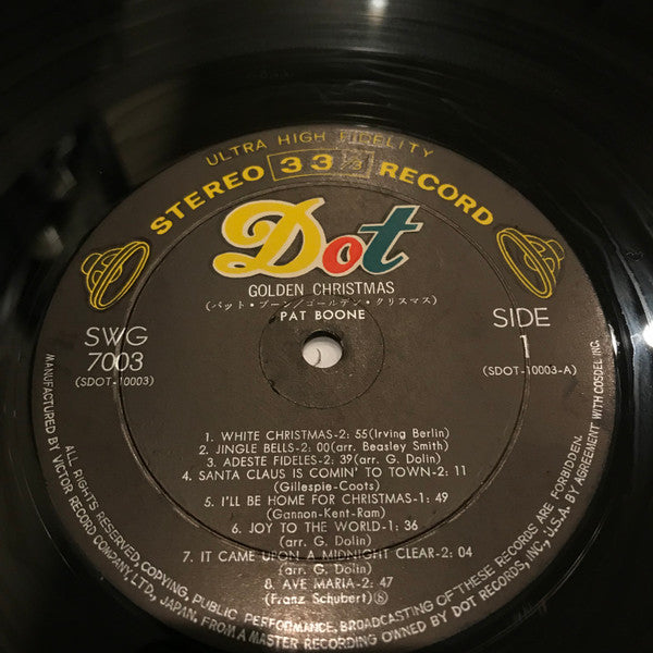 Pat Boone - Golden Christmas (Vinyl, LP, Album, Stereo) Very Good (VG) / Good Plus (G+)