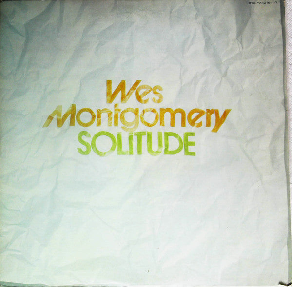 Wes Montgomery - Solitude (2xVinyl, LP, Album, Mono) Very Good (VG) / Good Plus (G+)