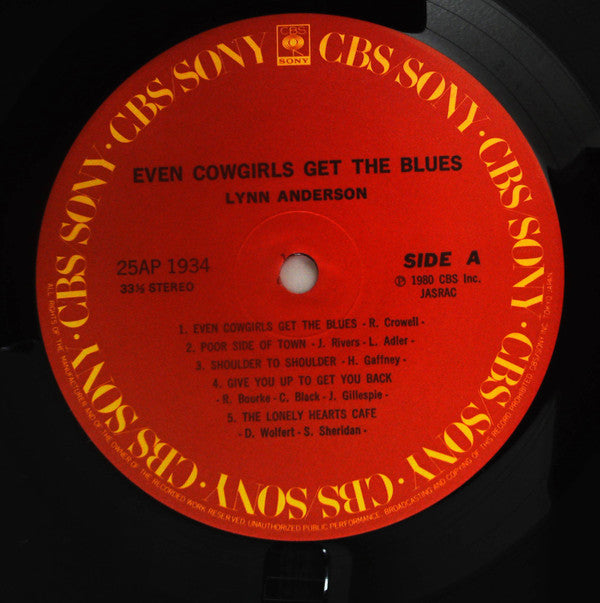 Lynn Anderson - Even Cowgirls Get The Blues (Vinyl, LP, Album) Near Mint (NM or M-) / Very Good Plus (VG+)
