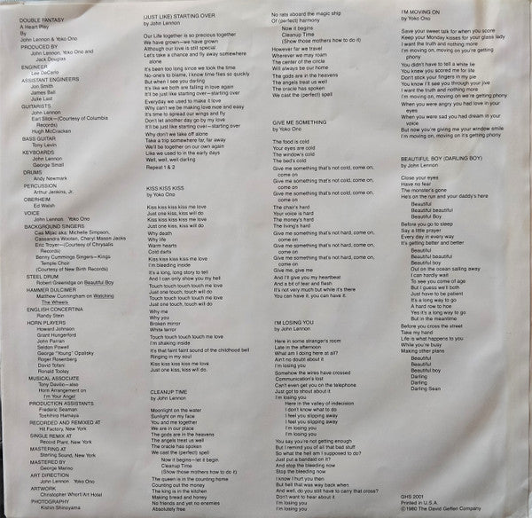 John Lennon & Yoko Ono - Double Fantasy (Vinyl, LP, Album) Good Plus (G+) / Good Plus (G+)