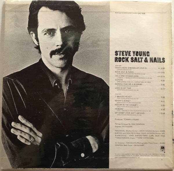 Steve Young (2) - Rock Salt And Nails (Vinyl, LP, Album, Promo) Very Good Plus (VG+) / Good Plus (G+)