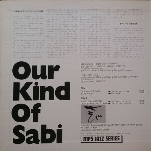 Eddy Louiss - Our Kind Of Sabi (Vinyl, LP, Album) Very Good Plus (VG+) / Very Good Plus (VG+)