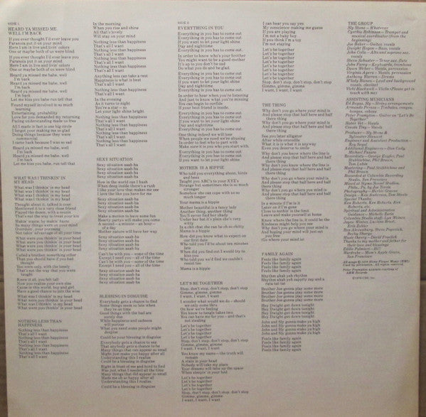Sly & The Family Stone - Heard Ya Missed Me, Well I'm Back (Vinyl, LP, Album) Very Good (VG) / Very Good (VG)
