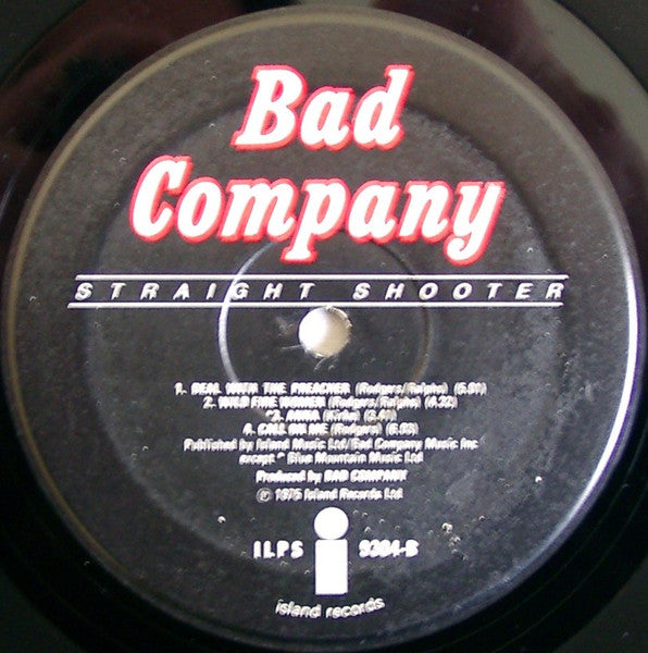 Bad Company (3) - Straight Shooter (Vinyl, LP, Album) Very Good Plus (VG+) / Very Good (VG)