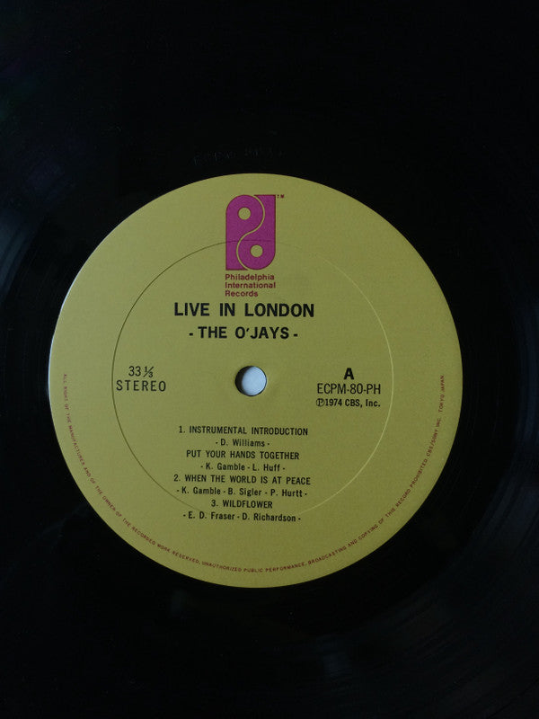 The O'Jays - The O'Jays Live In London (Vinyl, LP, Album) Very Good Plus (VG+) / Very Good Plus (VG+)