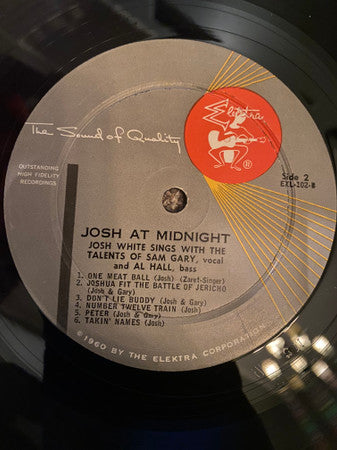 Josh White - Josh At Midnight (Vinyl, LP, Album, Reissue, Mono) Good Plus (G+) / Very Good (VG)