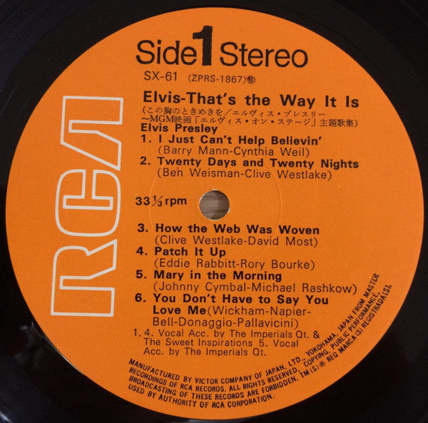 Elvis Presley - That's The Way It Is (Vinyl, LP, Album, Reissue, St...