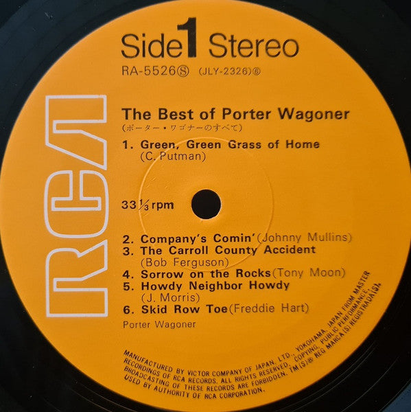 Porter Wagoner - The Best Of Porter Wagoner (Vinyl, LP, Compilation, Stereo) Very Good Plus (VG+) / Good Plus (G+)