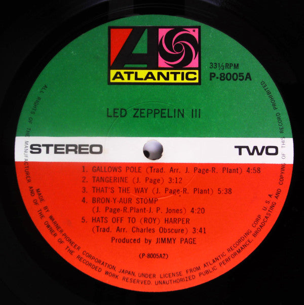 Led Zeppelin - Led Zeppelin III = レッド・ツェッペリン III (Vinyl, LP, Album, Reissue) Very Good (VG) / Good Plus (G+)