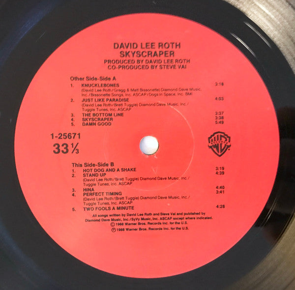 David Lee Roth - Skyscraper (Vinyl, LP, Album)