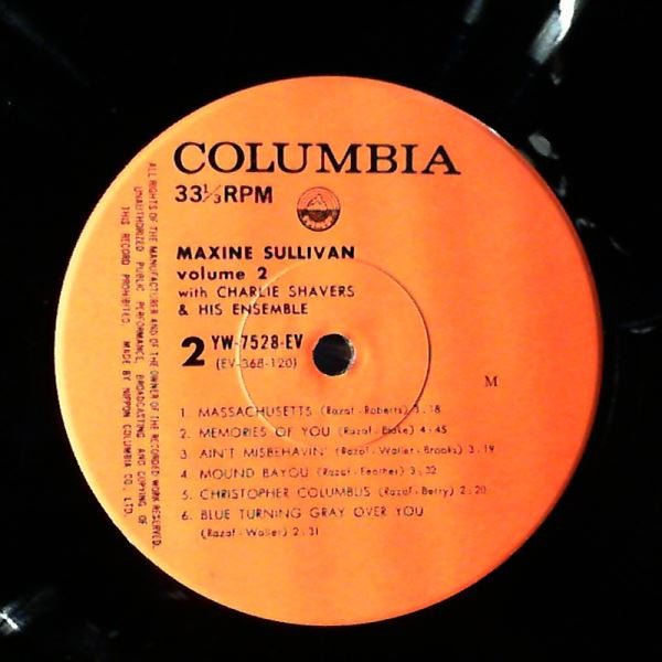 Maxine Sullivan - Leonard Feather Presents Maxine Sullivan, Vol. II (Vinyl, LP, Album) Near Mint (NM or M-) / Near Mint (NM or M-)
