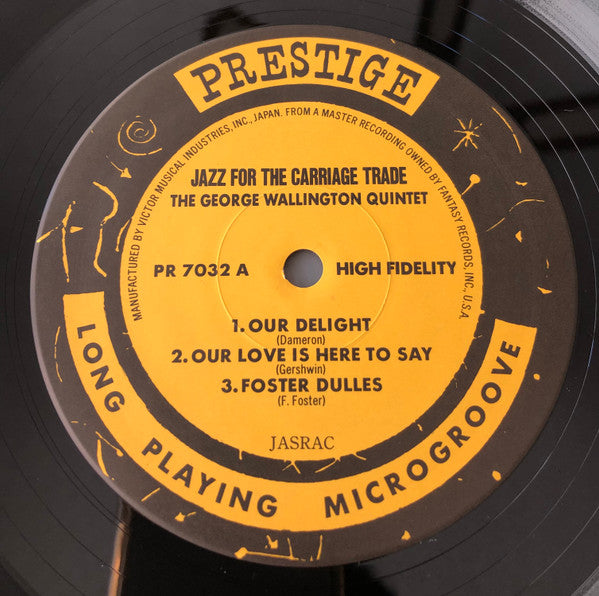 George Wallington Quintet - Jazz For The Carriage Trade (Vinyl, LP, Album, Reissue, Mono) Near Mint (NM or M-) / Very Good Plus (VG+)