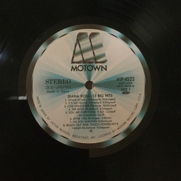 Diana Ross - 15 Big Hits (Vinyl, LP, Compilation) Very Good (VG) / Very Good (VG)