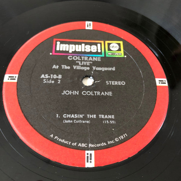 John Coltrane - "Live" At The Village Vanguard (Vinyl, LP, Album, Reissue, Stereo) Very Good Plus (VG+) / Very Good Plus (VG+)
