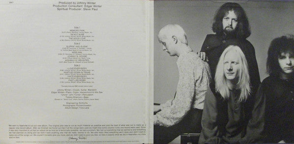 Johnny Winter - Second Winter (Vinyl, Vinyl, LP, Album, Reissue, LP, Single Sided) Very Good Plus (VG+) / Very Good Plus (VG+)