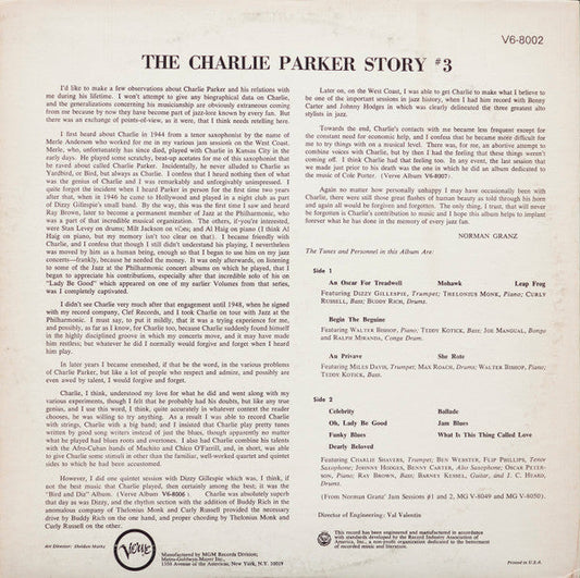 Charlie Parker - The Charlie Parker Story #3 (Vinyl, LP, Album, Compilation, Reissue, Stereo) Very Good (VG) / Good Plus (G+)
