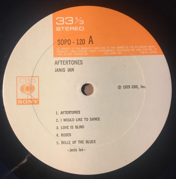 Janis Ian - Aftertones (Vinyl, LP, Album) Very Good Plus (VG+) / Very Good Plus (VG+)
