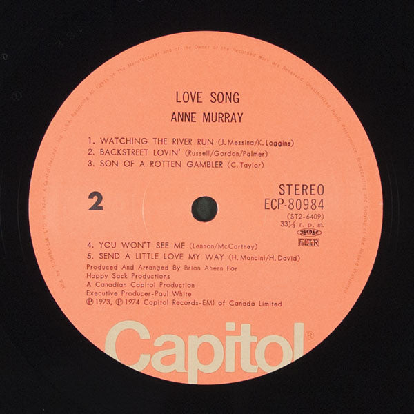 Anne Murray - Love Song (Vinyl, LP, Album) Very Good Plus (VG+) / Very Good Plus (VG+)