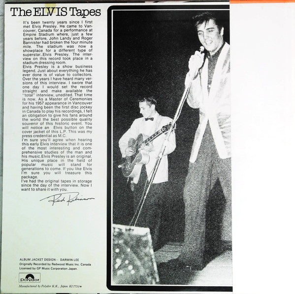 Elvis Presley - The Elvis Tapes = Interview Tapes (Vinyl, LP, Promo, Mono) Near Mint (NM or M-) / Good Plus (G+)