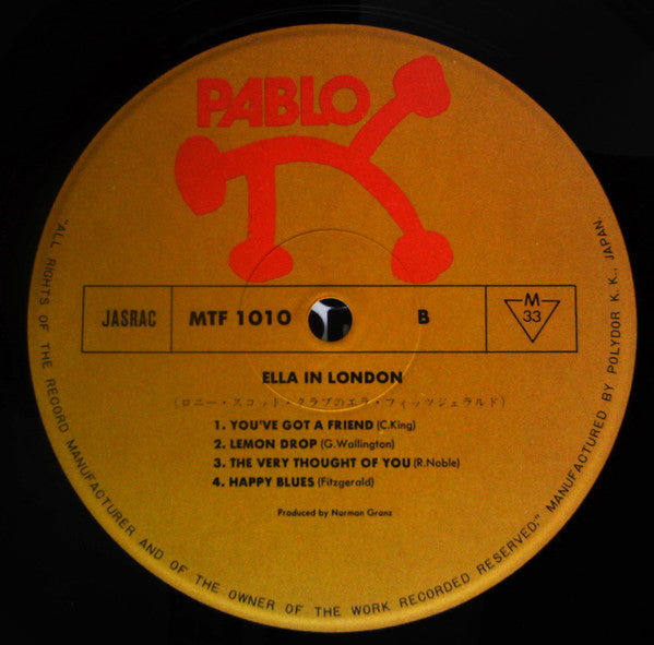 Ella Fitzgerald - Ella In London (Vinyl, LP, Album, Mono) Very Good Plus (VG+) / Very Good (VG)