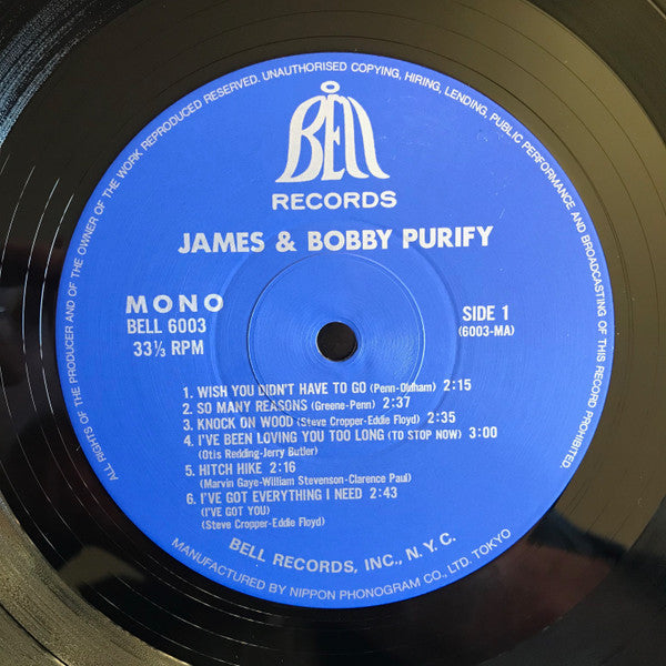 James & Bobby Purify - James & Bobby Purify (Vinyl, LP, Album, Reissue, Mono) Near Mint (NM or M-) / Very Good (VG)