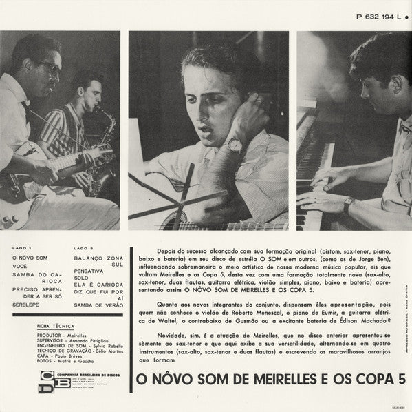 Meirelles E Os Copa 5 - O Nôvo Som (Vinyl, LP, Album, Remastered, Reissue, Limited Edition, Stereo) Very Good Plus (VG+) / Near Mint (NM or M-)