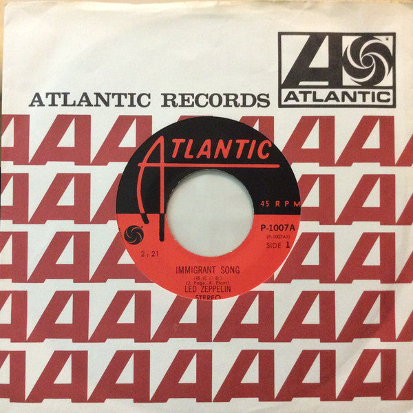 Led Zeppelin - Immigrant Song = 移民の歌 (Vinyl, 7", 45 RPM, Stereo)