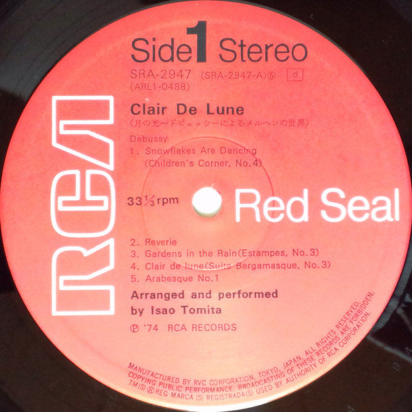 Tomita - Clair De Lune = 月の光／ドビュッシーによるメルヘンの世界 (Vinyl, LP, Album, St...