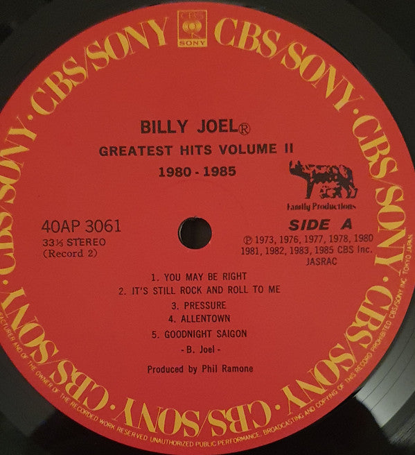Billy Joel - Greatest Hits Volume I & Volume II (Vinyl, LP, Compila...