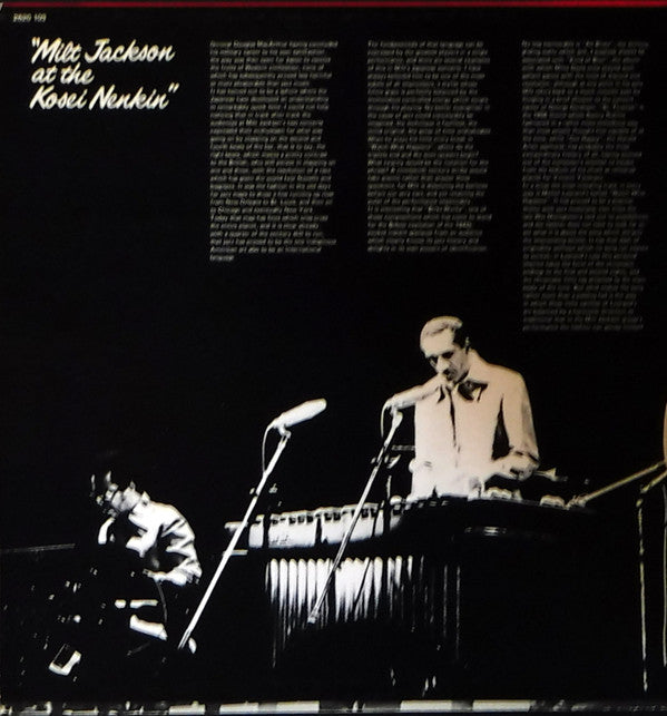 Milt Jackson - Milt Jackson At The Kosei Nenkin (2xVinyl, LP, Stereo) Good Plus (G+) / Very Good Plus (VG+)