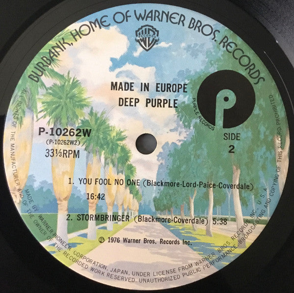 Deep Purple - Made In Europe (Vinyl, LP, Album, Stereo) Very Good (VG) / Very Good Plus (VG+)