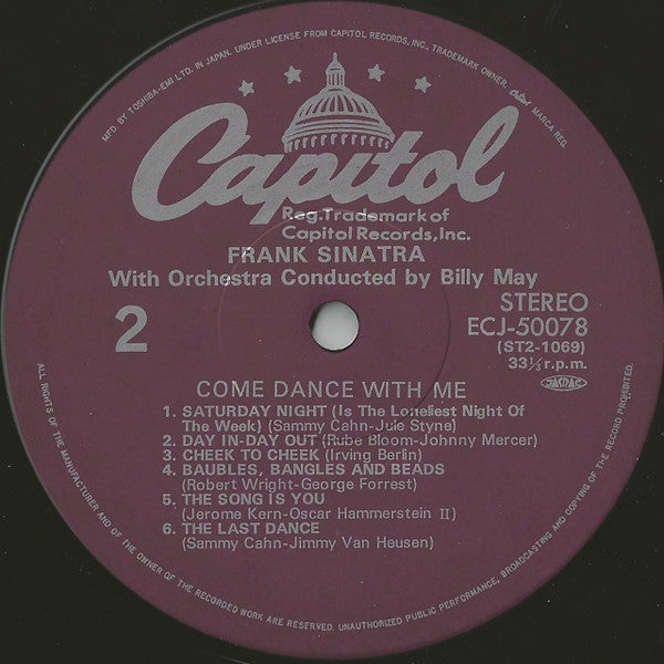 Frank Sinatra - Come Dance With Me! (Vinyl, LP, Album, Stereo) Very Good Plus (VG+) / Very Good Plus (VG+)