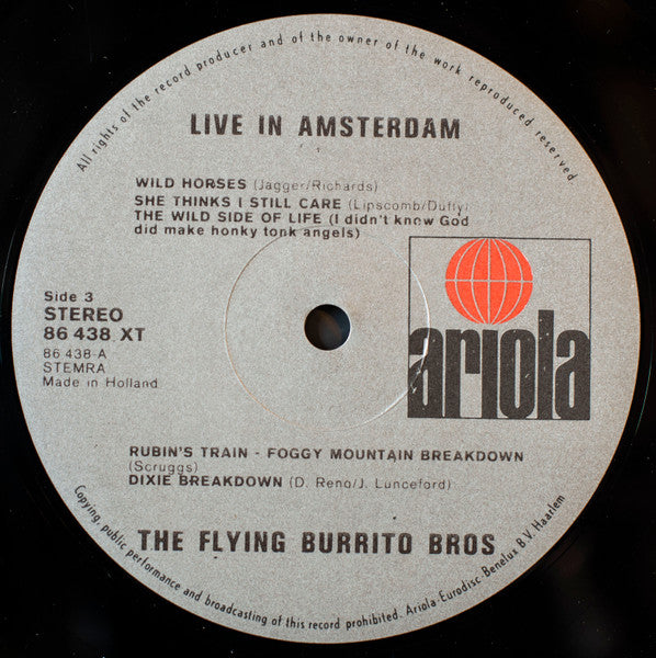 The Flying Burrito Bros - Live In Amsterdam (2xVinyl, LP, Album, Stereo) Good Plus (G+) / Good Plus (G+)